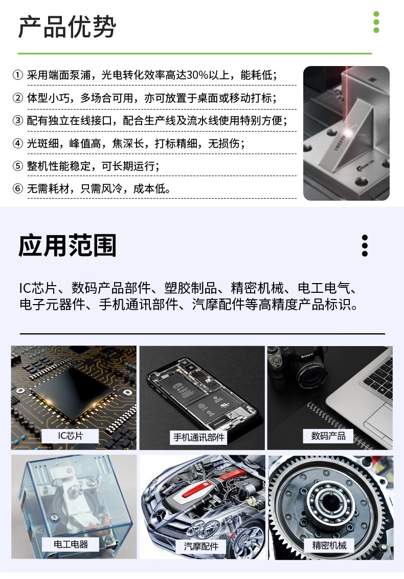 端泵激光打标机，透光材料激光打标机，端面泵激光打标机厂家，端泵激光打标机多少钱-